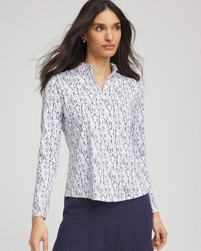 Zenergy UPF Rice Ruffle Top